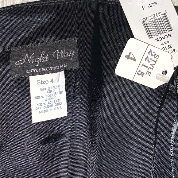 NWT Gorgeous Chic Black Gown with matching wrap - Picture 7 of 7